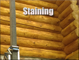  Rapidan, Virginia Log Home Staining